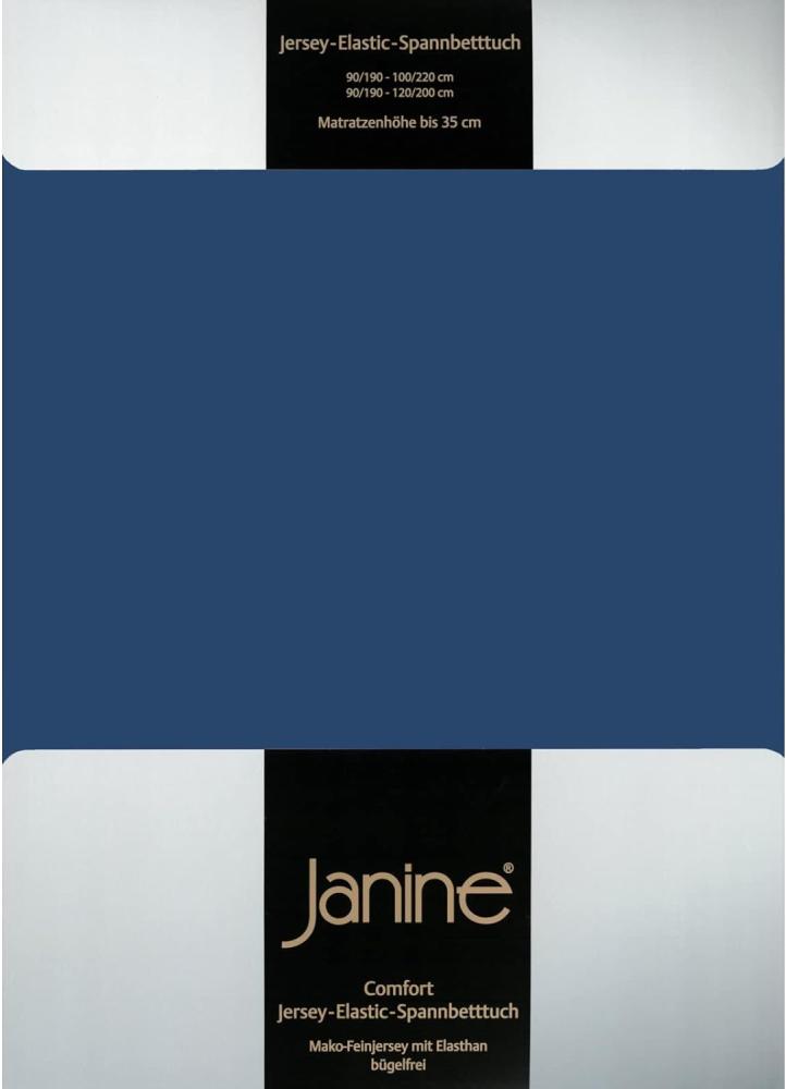 Janine Spannbetttuch ELASTIC-JERSEY Elastic-Jersey marine 5002-82 100x200 Bild 1