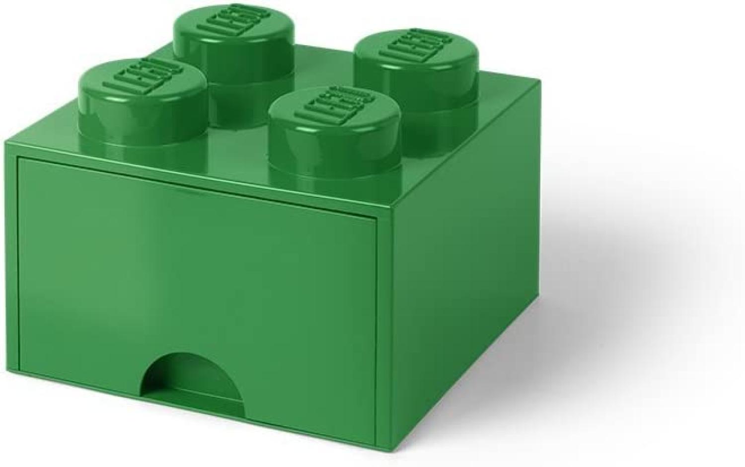 Lego 'Storage Brick 4' Aufbewahrungsbox grün mit 1 Schublade Bild 1
