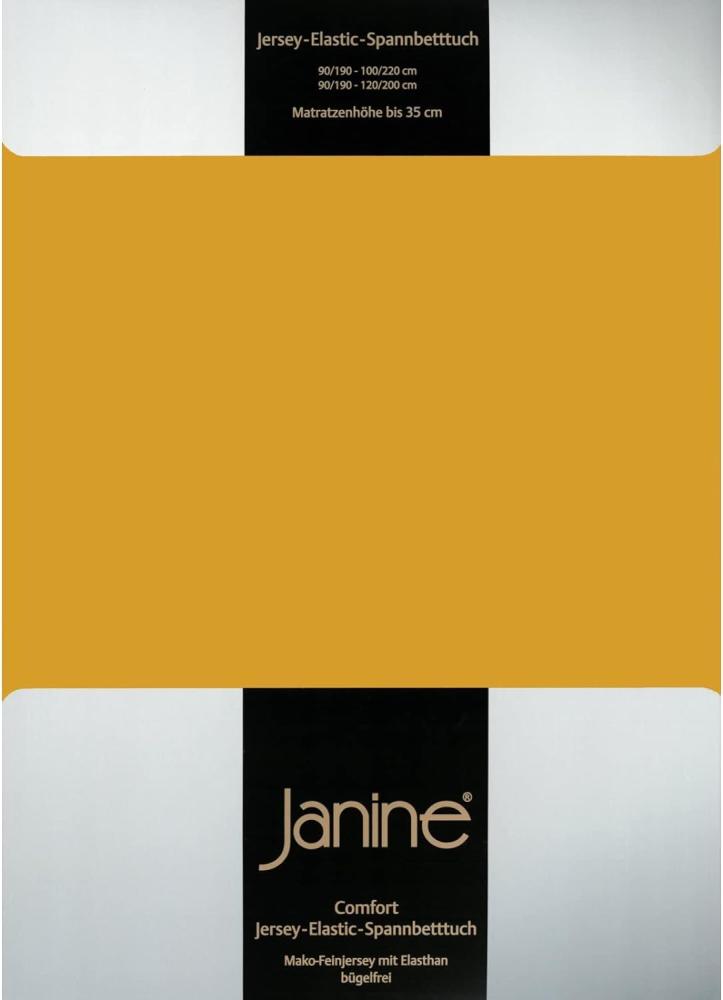 Janine Spannbetttuch ELASTIC-JERSEY Elastic-Jersey honiggold 5002-73 150x200 Bild 1