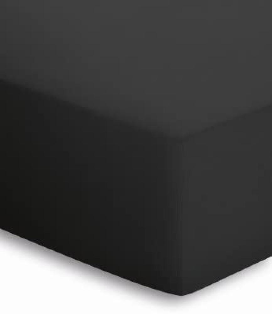 Schlafgut Basic Jersey Spannbettlaken | 140x200 - 160x200 cm | schwarz Bild 1