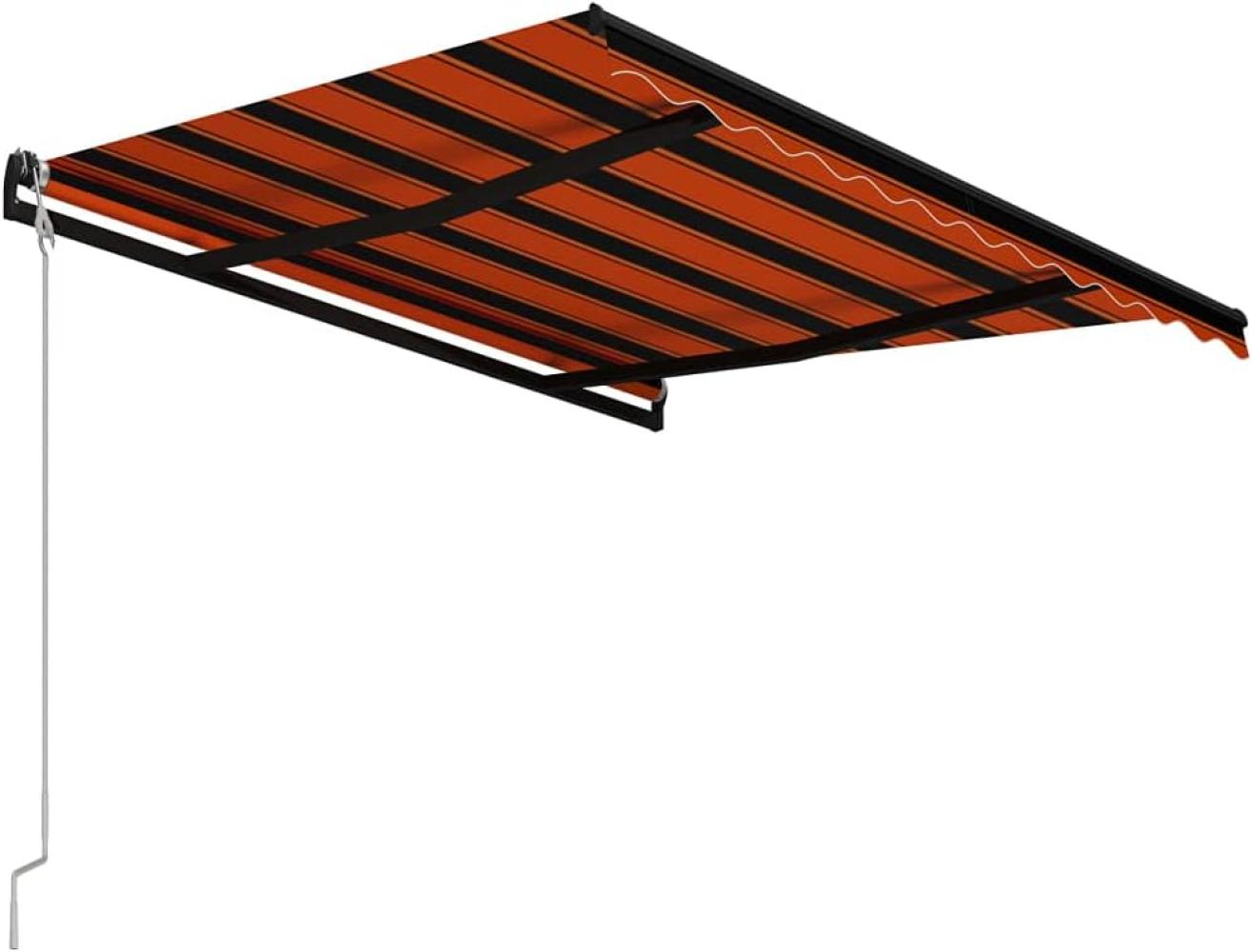 Automatisch Einziehbare Markise 300 x 250 cm Orange und Braun Bild 1