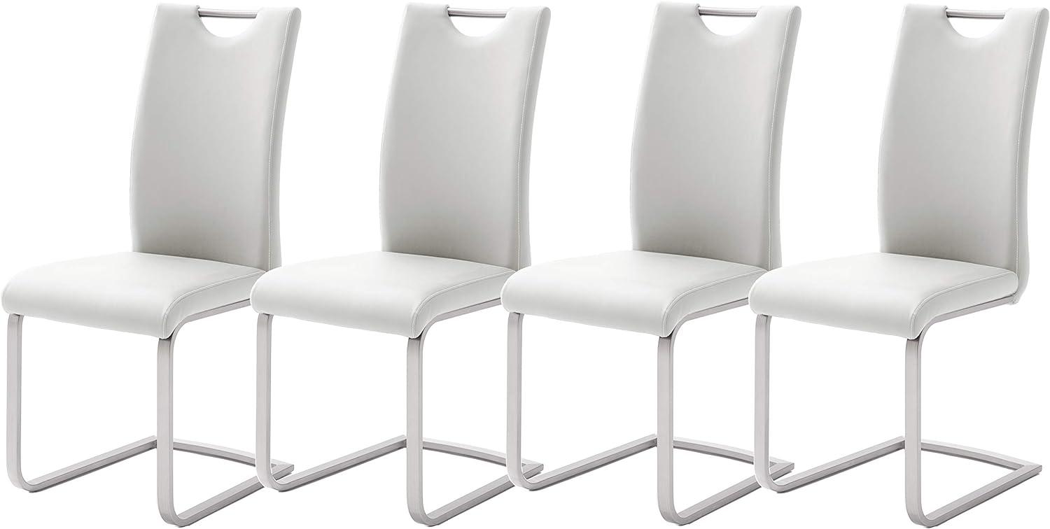 Robas Lund Esszimmerstühle 4er Set Weiß Schwingstuhl-Set, Stuhl bis 120 kg belastbar Bild 1