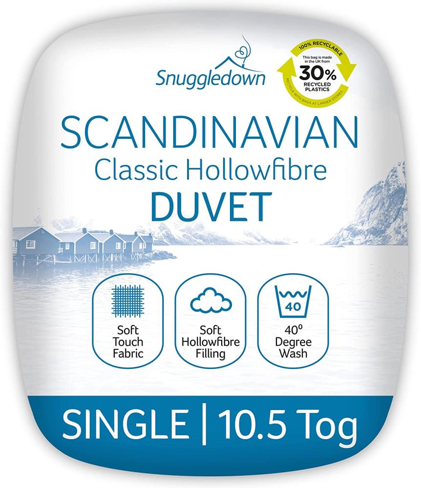Snuggledown Bettdecke mit skandinavischer Hohlfaser, Polyester, weiß, Einzelbett Bild 1