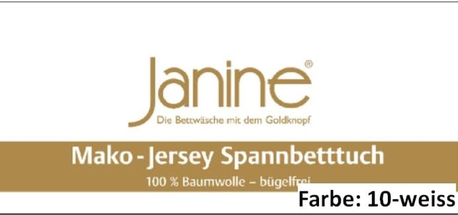 Janine Spannbetttuch MAKO-FEINJERSEY Mako-Feinjersey weiß 5007-10 200x200 Bild 1