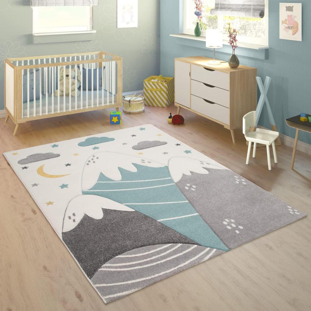 Paco Home Kinder-Teppich Für Kinderzimmer, Junge/Mädchen versch. Designs, Farben u. Größen, Grösse:80x150 cm, Farbe:Creme 7 Bild 1