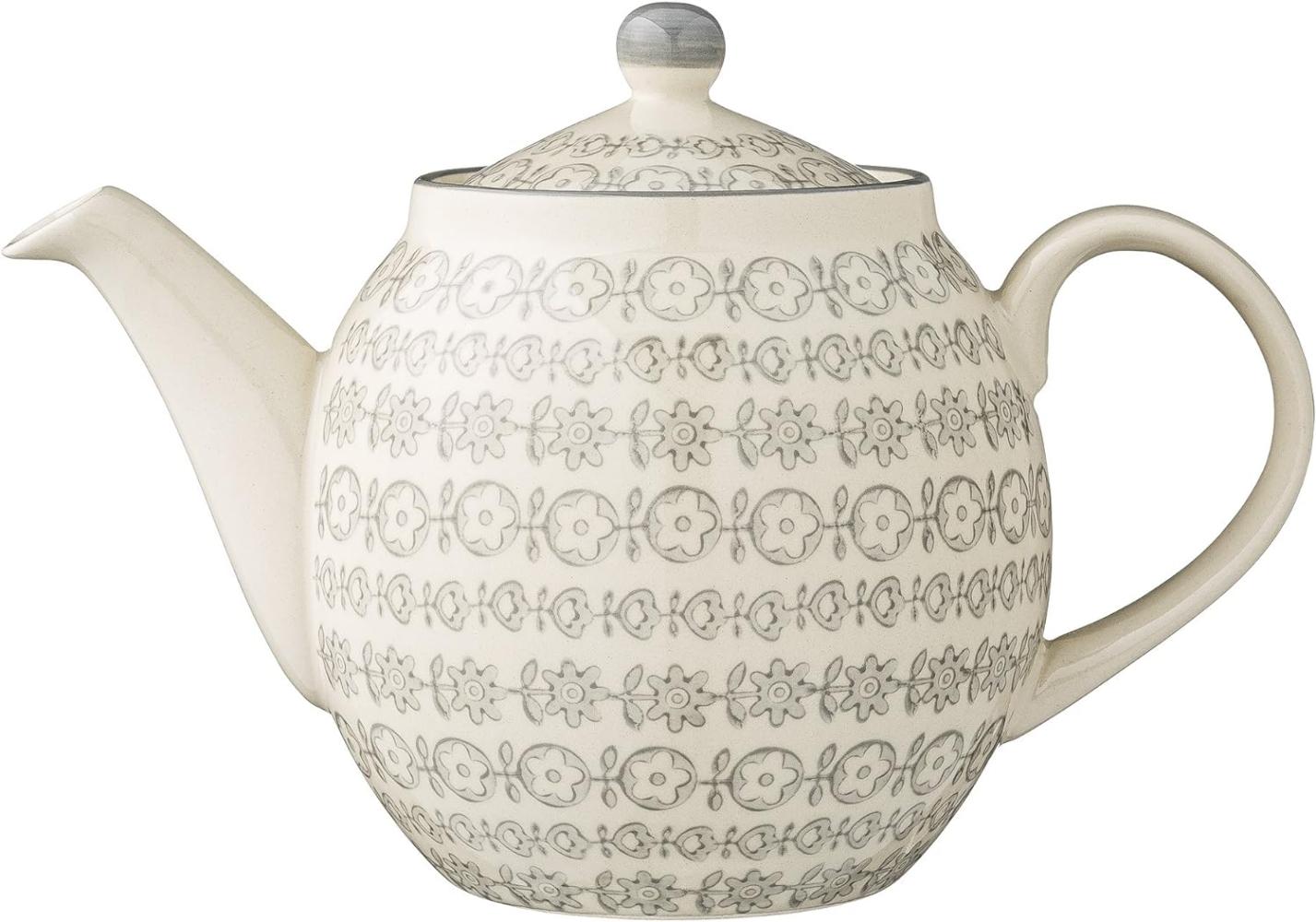 Bloomingville Teekanne Karine 1,2 L Kaffeekanne Kanne Tee Steingut Keramik mit Deckel Bild 1