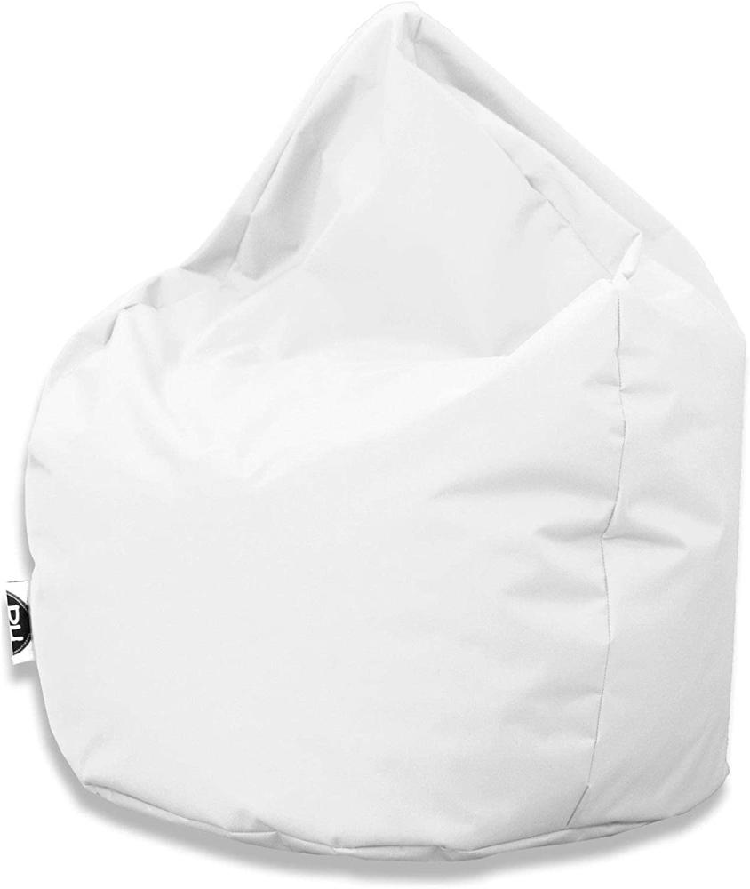 PATCH HOME Patchhome Sitzsack Tropfenform - Weiß für In & Outdoor XXL 420 Liter - mit Styropor Füllung in 25 versch. Farben und 3 Größen Bild 1