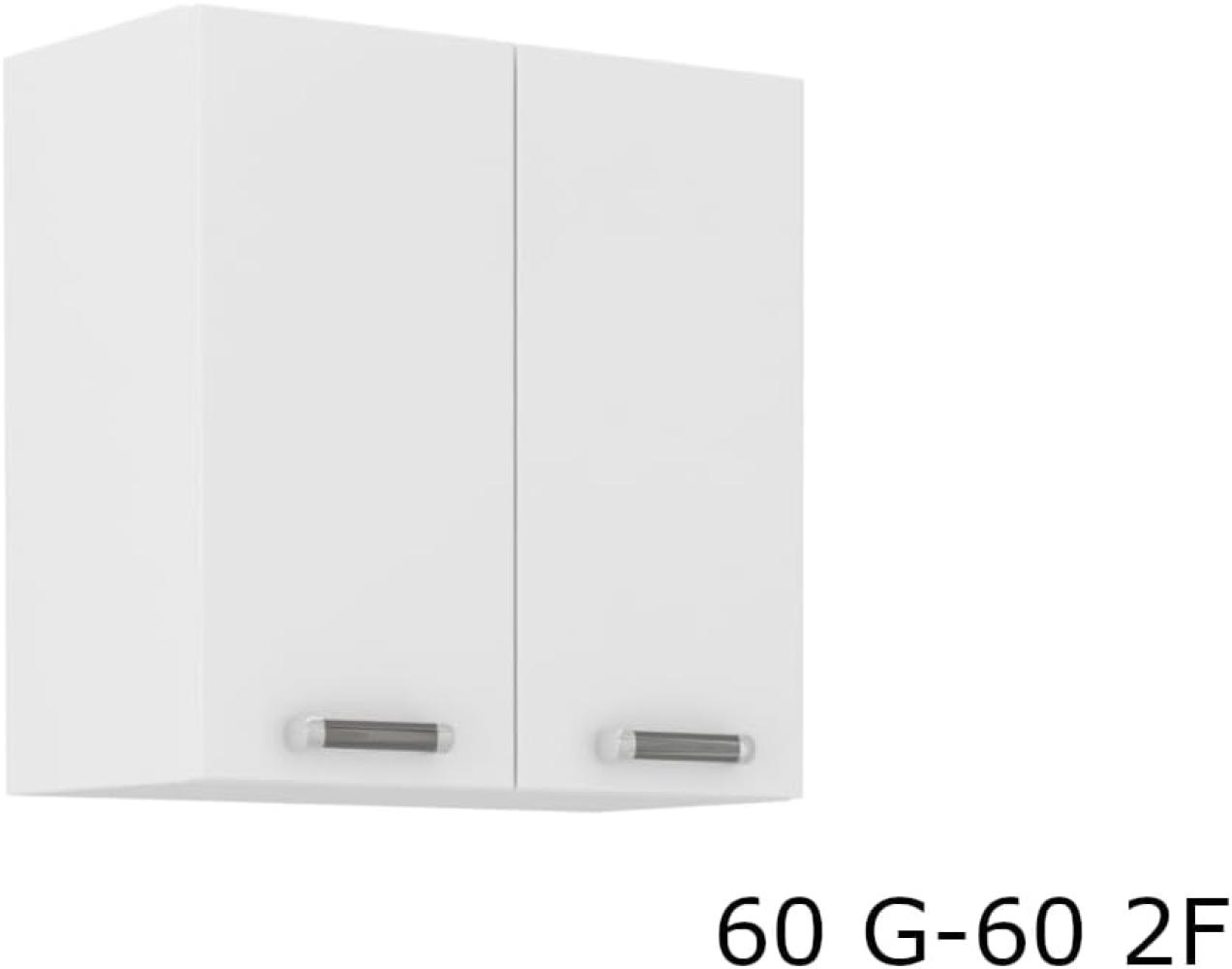 Zweitüriger Küchenoberschrank EPSILON 60 G-60 2F, 60x60x31, weiß Bild 1