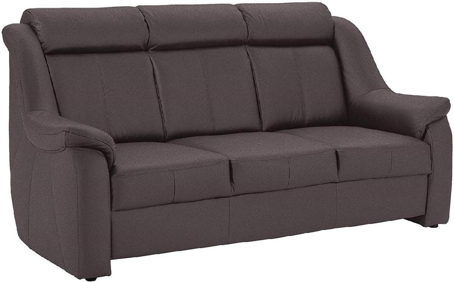 Cavadore 3-Sitzer Beata / 3er Couch im modernen Design / 188 x 98 x 92 / Mikrofaser Grau Bild 1