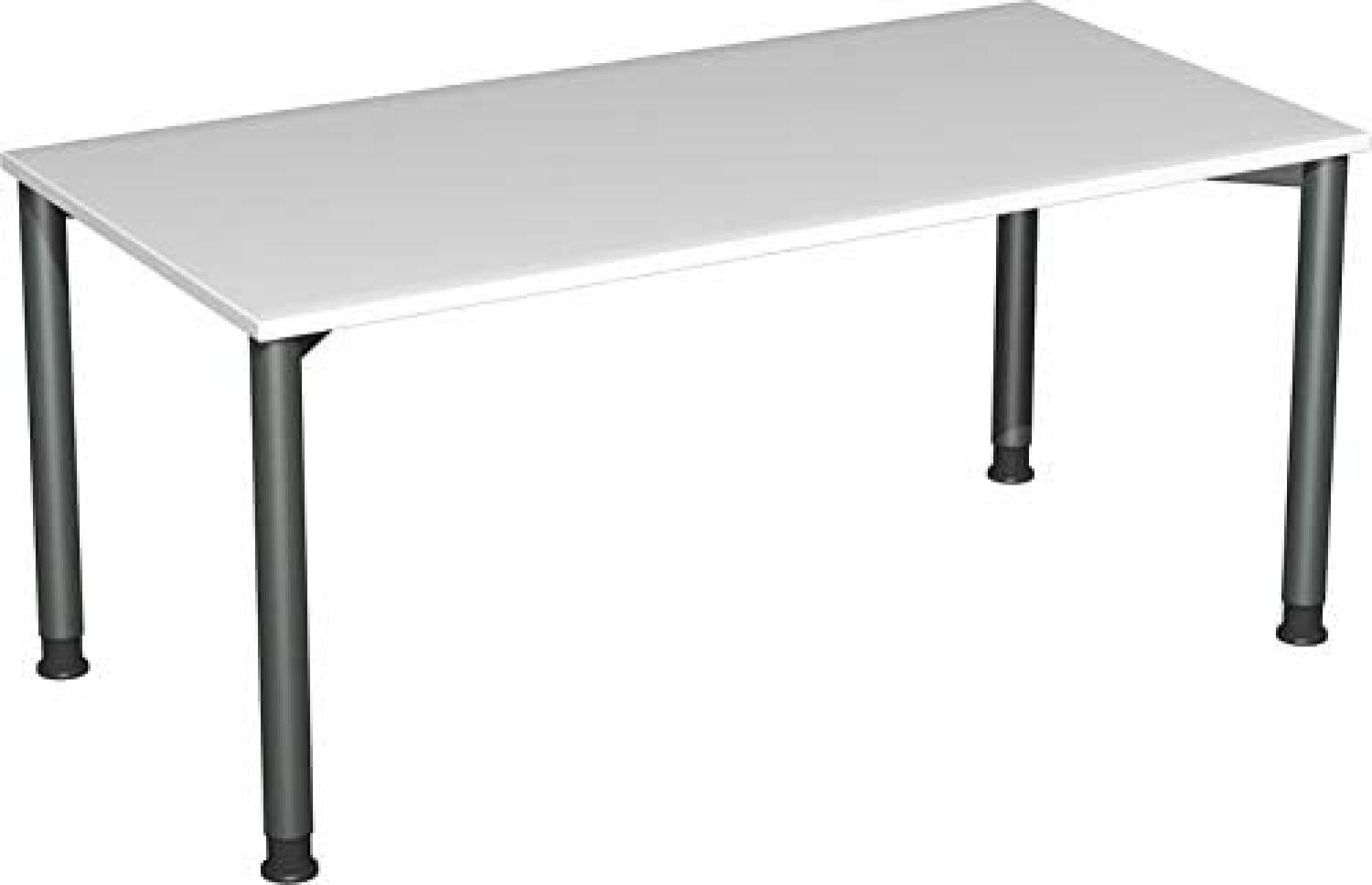 '4-Fuß Flex' Schreibtisch, höhenverstellbar, lichtgrau/ Anthrazit, 68-80 x 160 x 80 cm Bild 1