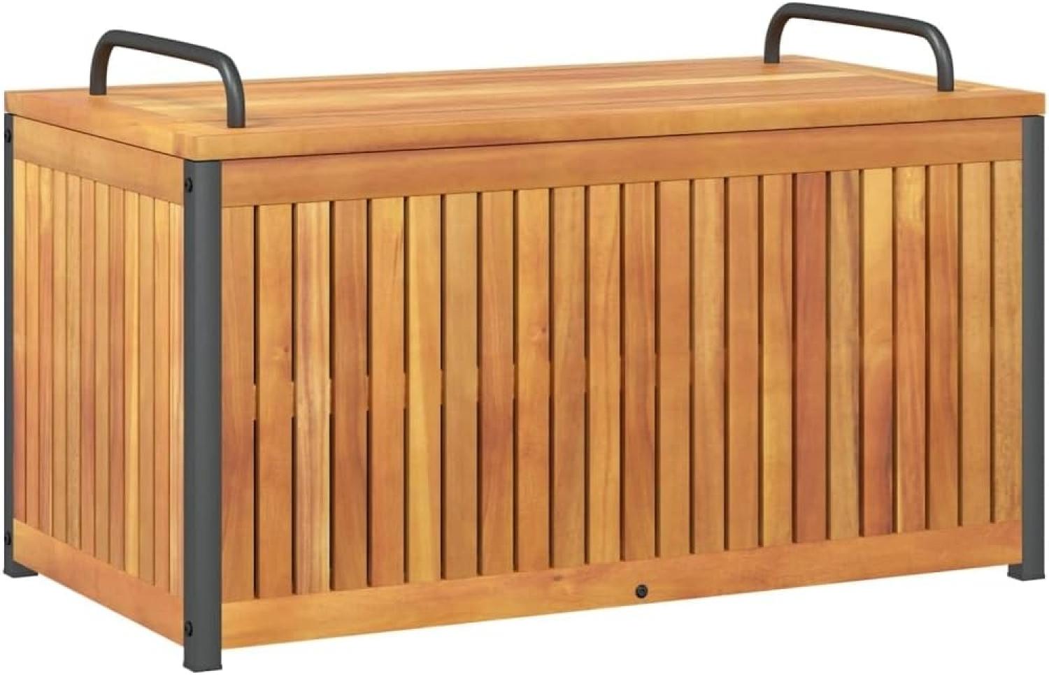 vidaXL Gartenbox Gartenbox 85x45x45/53 cm Massivholz Akazie und Stahl Bild 1