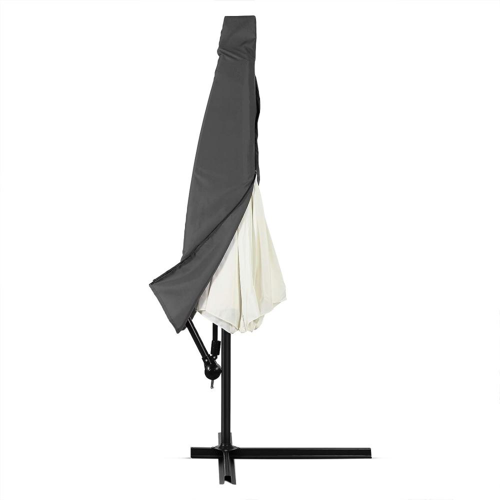 Deuba Schutzhülle Sonnenschirm für 3 Meter Schirme Schirm Abdeckhaube Abdeckung Hülle Plane Ampelschirm anthrazit Bild 1