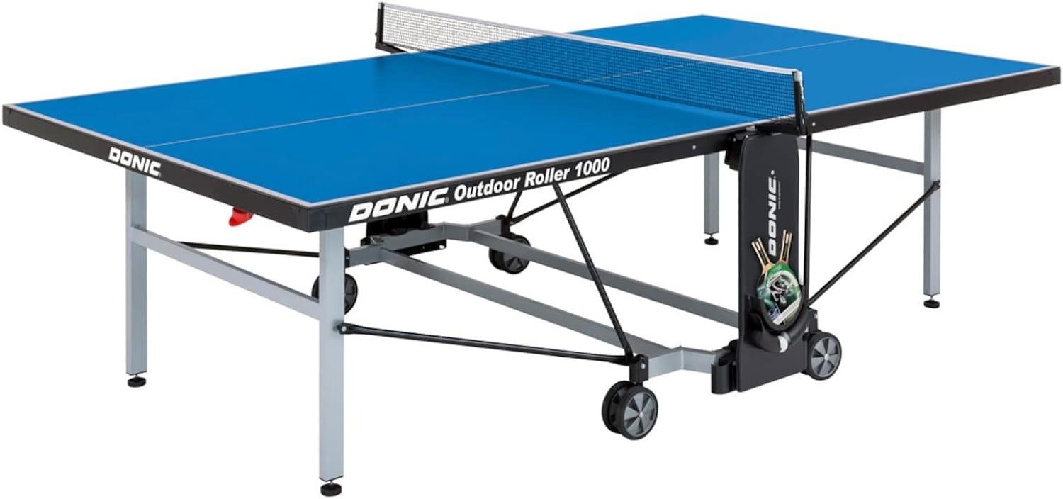 Donic Outdoor-Tischtennisplatte "Outdoor Roller 1000" wetterfest, blau Bild 1
