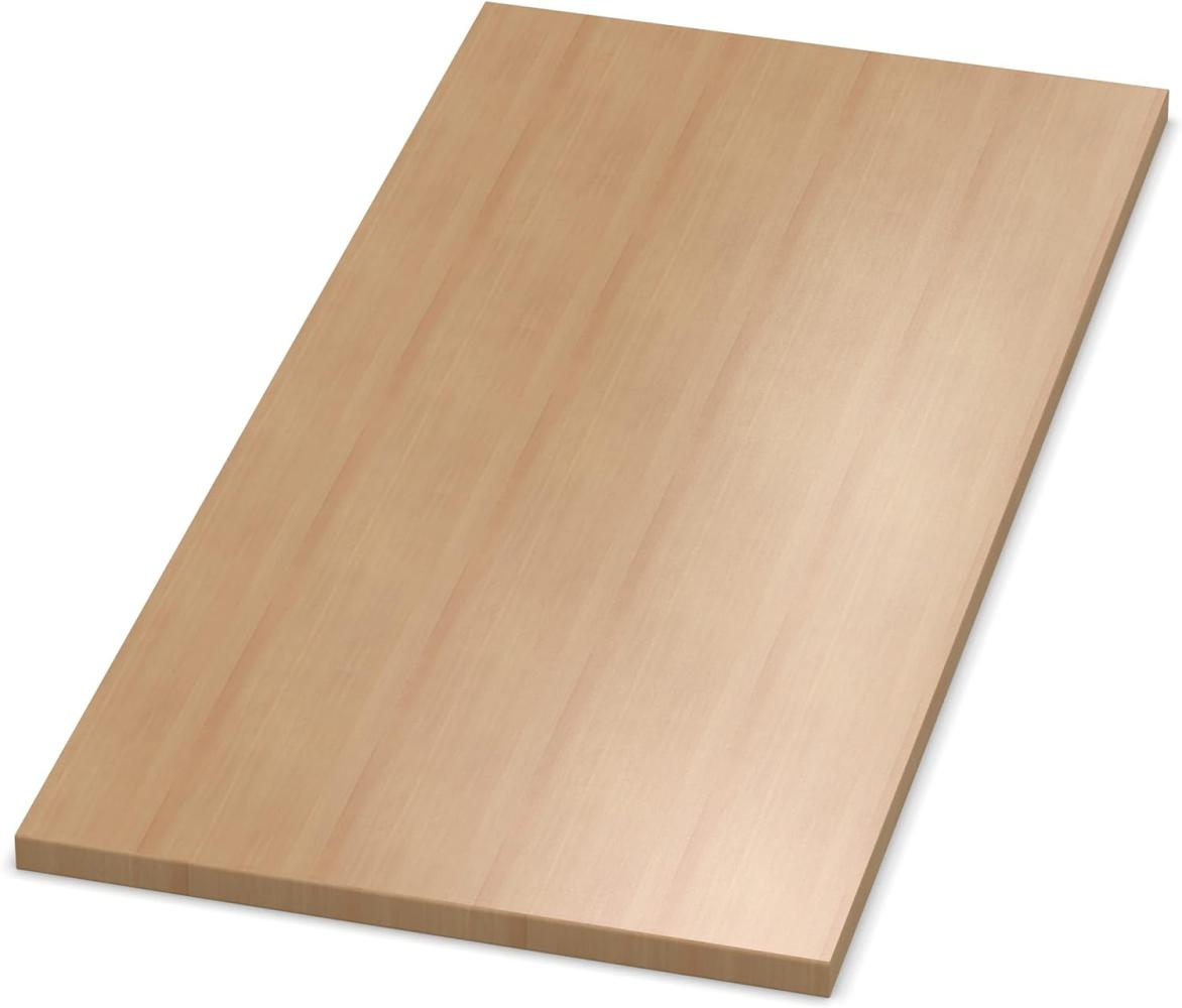 AUPROTEC Tischplatte 19mm Weißbuche 1500 x 600 mm Holzplatte Dekor Spanplatte mit Umleimer ABS Kante Auswahl: 150 x 60 cm Bild 1