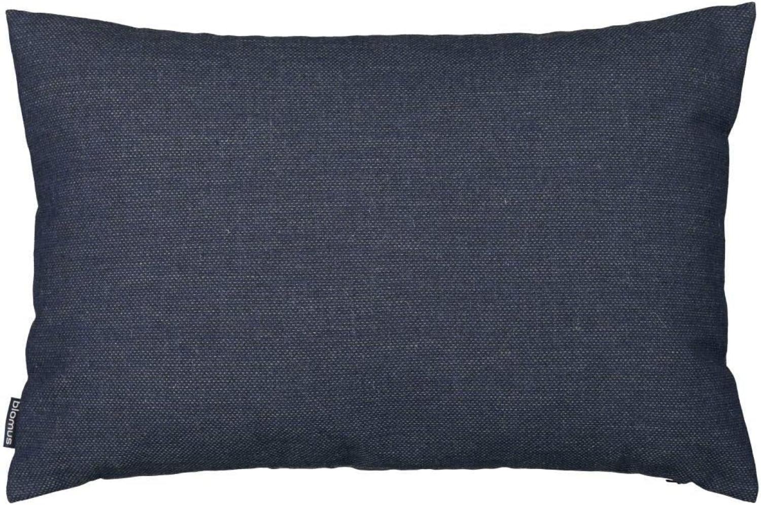 Blomus SIVO Kissen, Dekokissen, Kopfkissen, Wolle, Kunstfaser, midnight blue, 58 x 38 cm, 65889 Bild 1