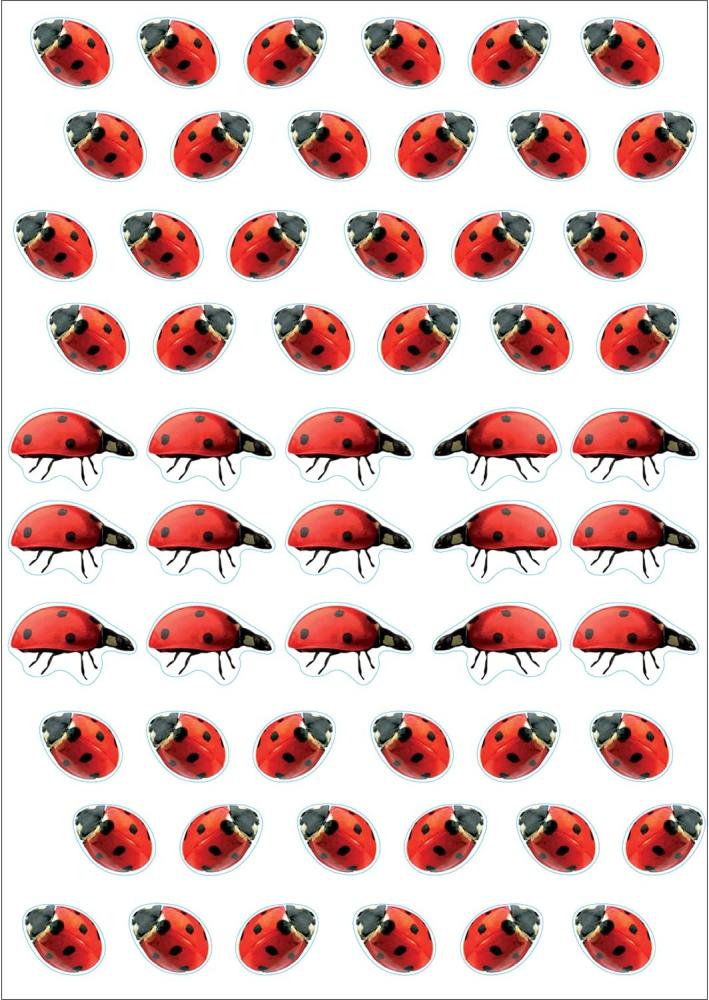 Plage Electrostatic Sticker Ladybugs, Plastik, red, 29,7 x 0,1 x 21 cm Bild 1