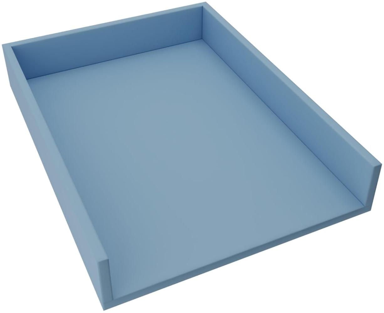 REGALIK Wickelaufsatz für Kommode 72cm x 50cm - Abnehmbar Wickeltischaufsatz für Kommode in Blau - Abgeschlossen mit ABS Material 1mm Bild 1