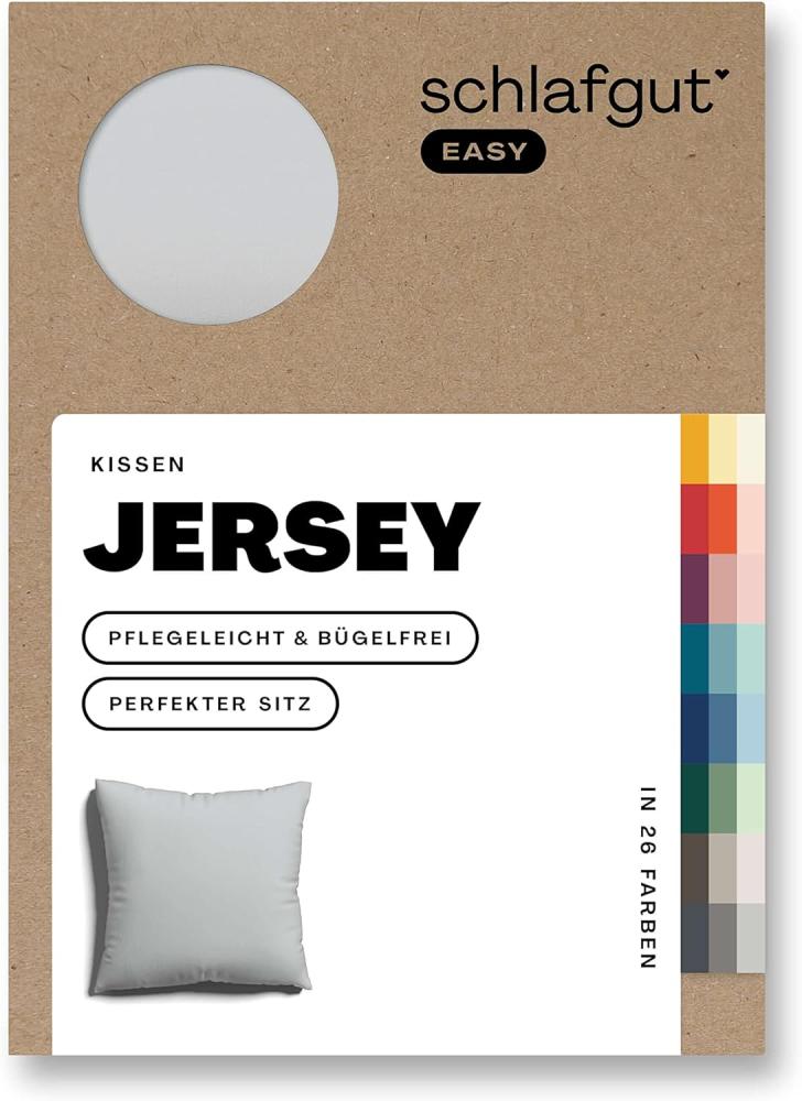 Schlafgut Kissenbezug EASY Jersey | Kissenbezug einzeln 80x80 cm | grey-light Bild 1