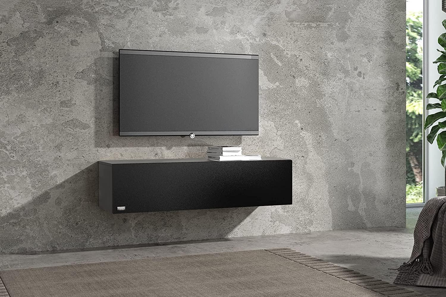 Wuun® Somero TV Lowboard, Schwarz Matt, 120cm Bild 1
