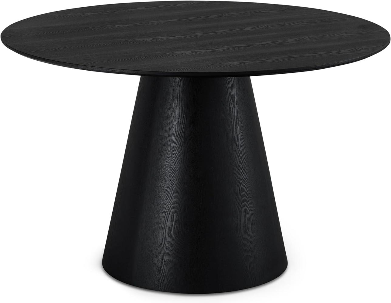 Runder Essstisch mit Säulenfuß Tango Schwarz ø120 cm Bild 1