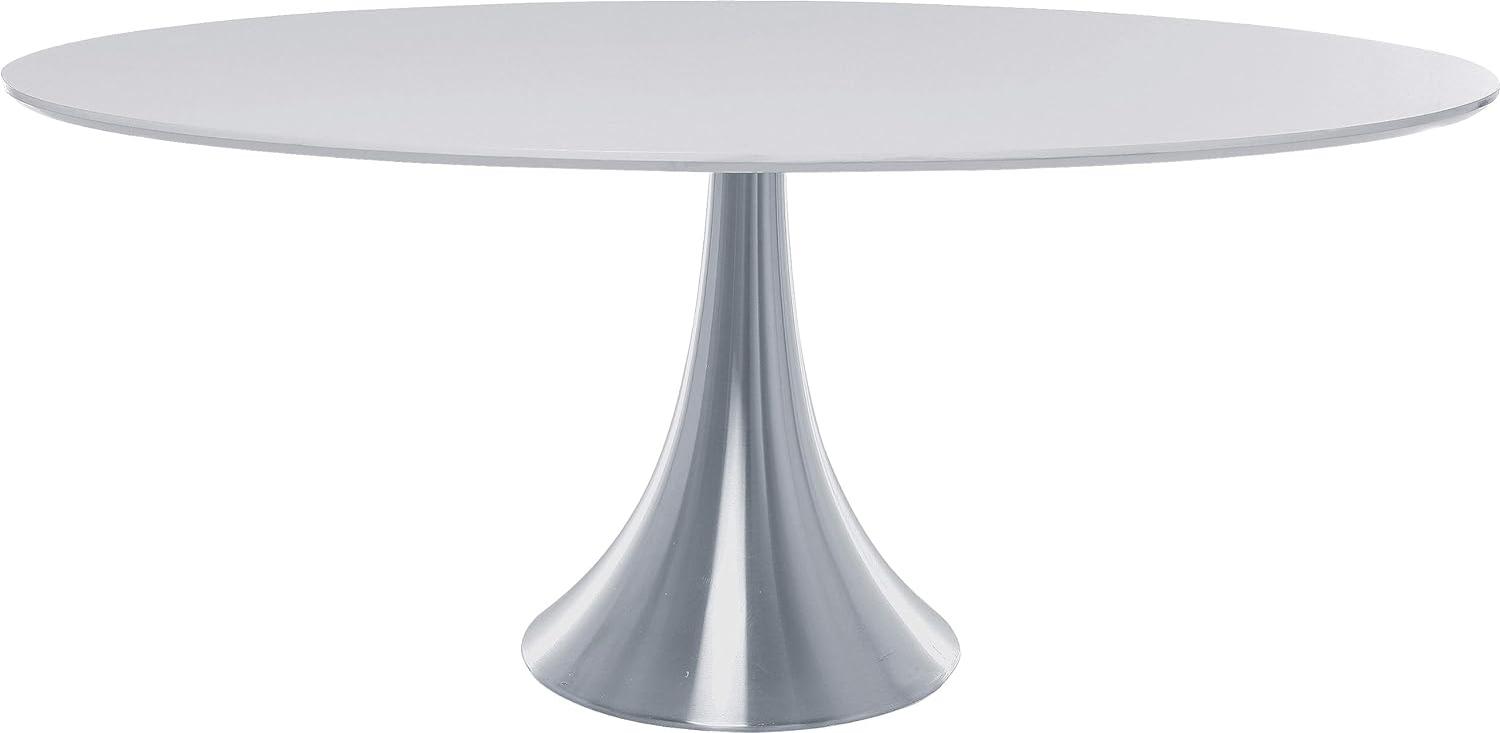 Kare Tisch Grande Possibilita White 180x100cm, Sicherheitsglas, Aluminium, Weiß, 100 x 180 x 75 Bild 1