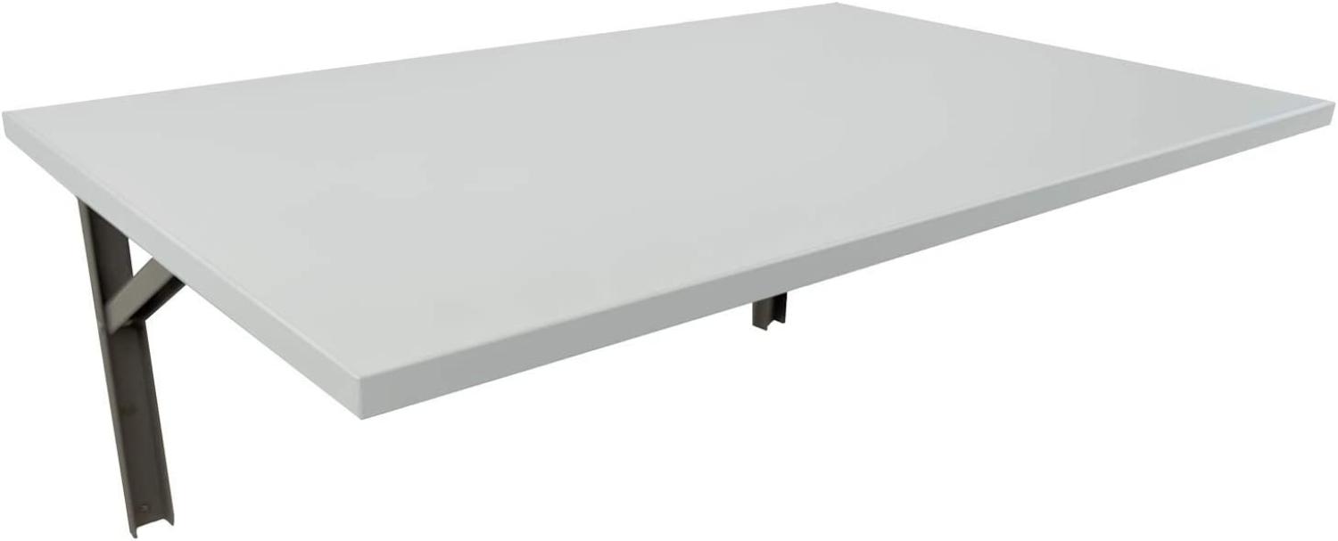 mikon 60x40 Wandtisch Wandklapptisch Küchentisch Schreibtisch Esstisch | Hellgrau Bild 1