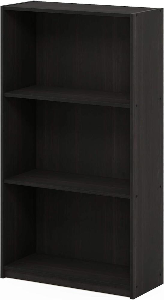 Furinno Basic Bücherregal mit 3 Fächern, Aufbewahrungsregal, Verbundholz, Espresso, 23. 49 x 23. 49 x 100. 33 cm Bild 1