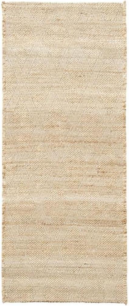 Teppich Mara aus Baumwolle und Jute in Rosa und Beige, 100 x 140 cm Bild 1