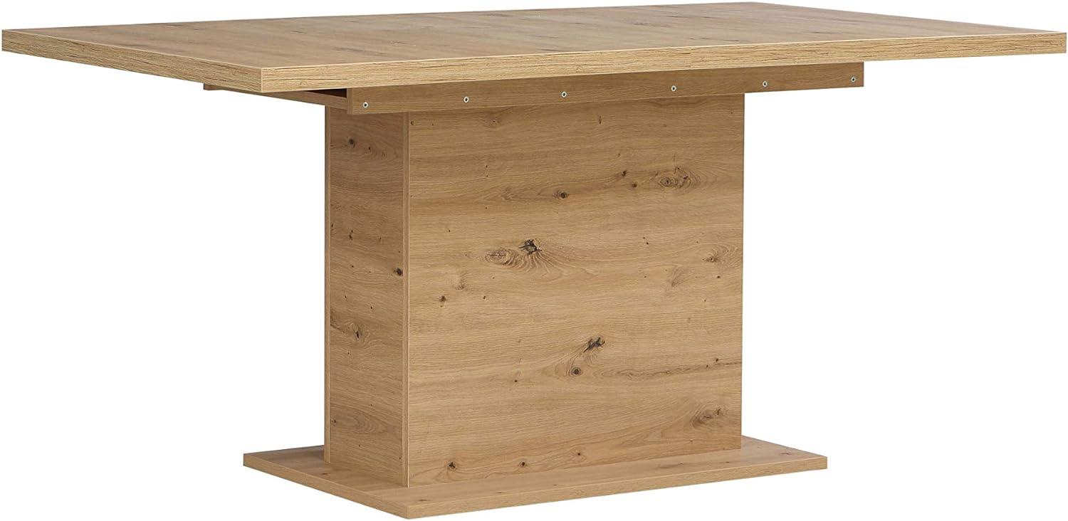 FORTE Baltimore Tisch ausziehbar, Holzwerkstoff, Artisan Eiche, 76,6 x 160 x 90 cm Bild 1