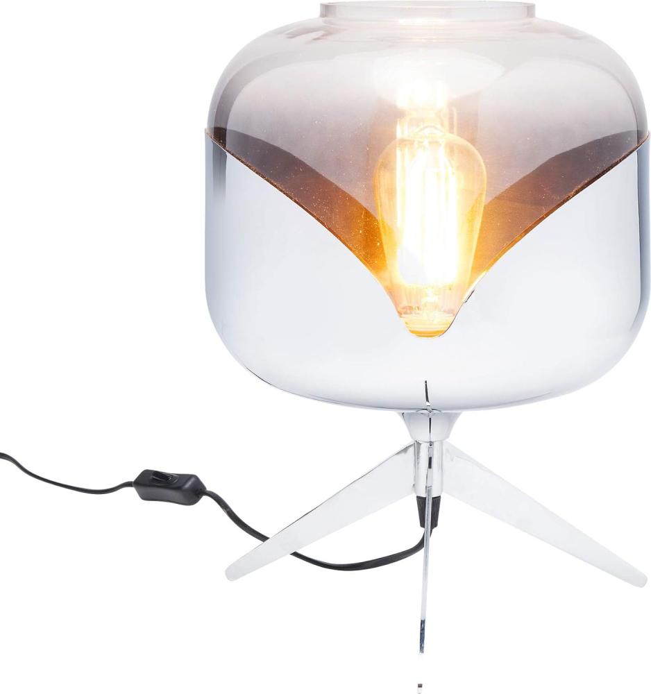 Kare Design Tischleuchte Chrome Goblet Ball, Nachttischlampe, Tischlampe siber, (H/B/T) 35x27x27cm Bild 1
