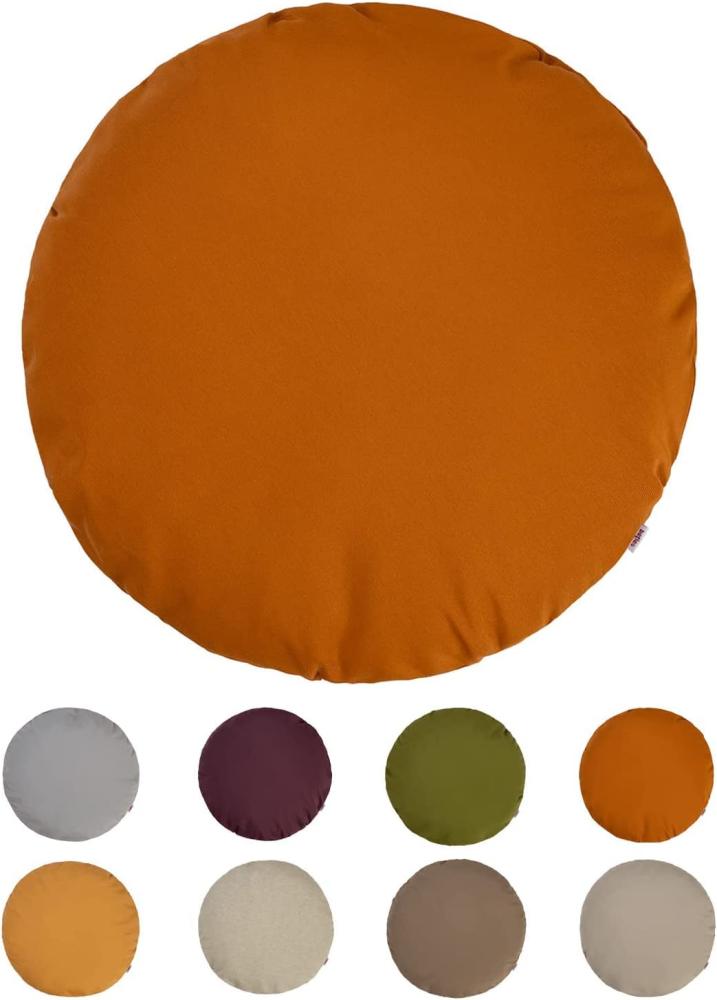 Kissenhülle rund ca. 80 cm Ø sanddorn-orange beties "Wunschton" Bild 1