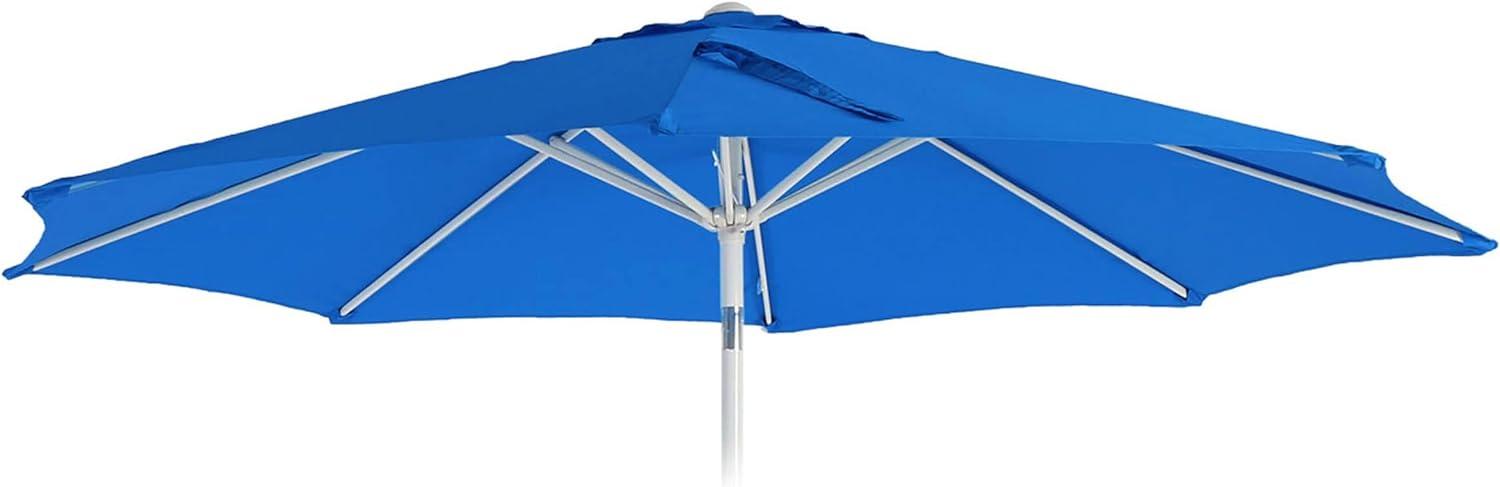 Ersatz-Bezug für Sonnenschirm N18, Sonnenschirmbezug Ersatzbezug, Ø 2,7m Stoff/Textil 5kg ~ blau Bild 1