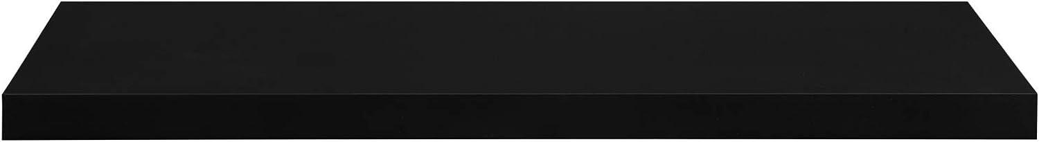eSituro Wandregal, schwebendes Regal für Wandmontage, Schweberegal Hängeregal Wandbrett im Wohnzimmer Schlafzimmer Küche Badezimmer, schwarz modern, MDF, 110x3,8x22,9 cm Bild 1