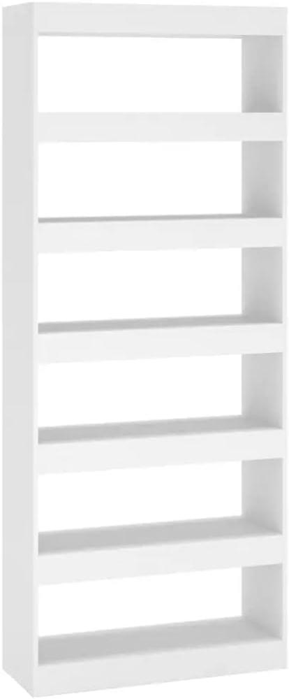 Bücherregal/Raumteiler Weiß 80x30x198 cm Holzwerkstoff Bild 1