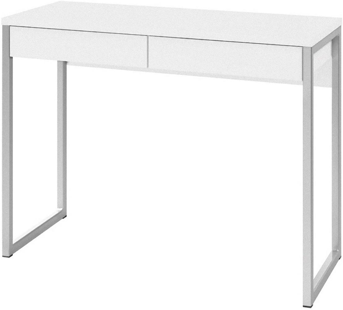 'Fula' Schreibtisch, weiß Hochglanz, 76,5 x 40 x 101,6 cm Bild 1