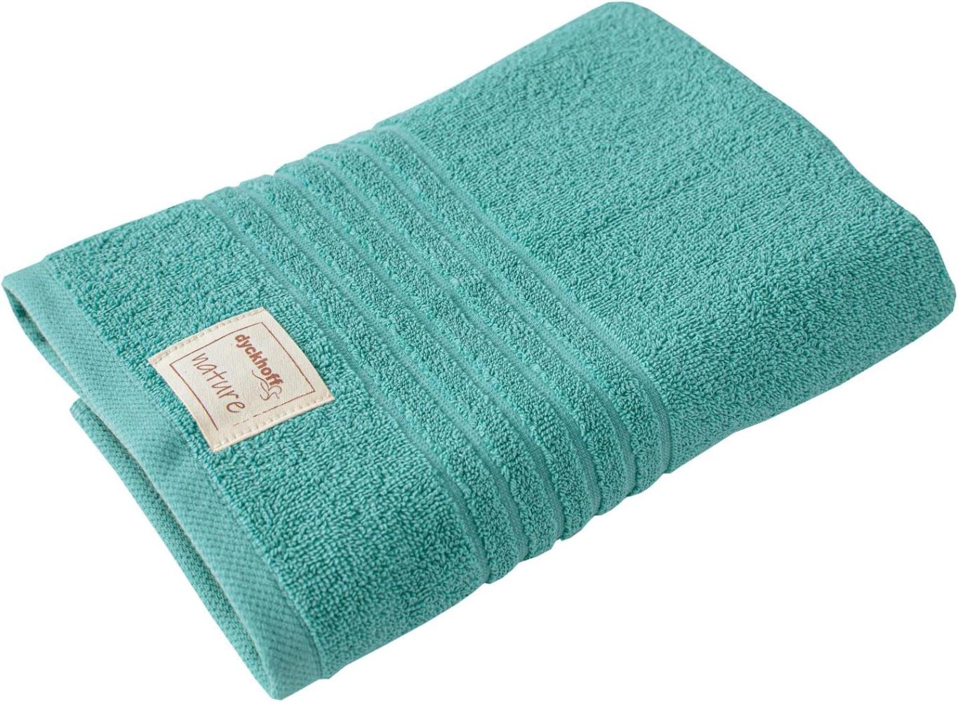 Bio Baumwolle Handtücher - alle Größen & Trendfarben Handtuch, 50x100 cm, ozean Bild 1