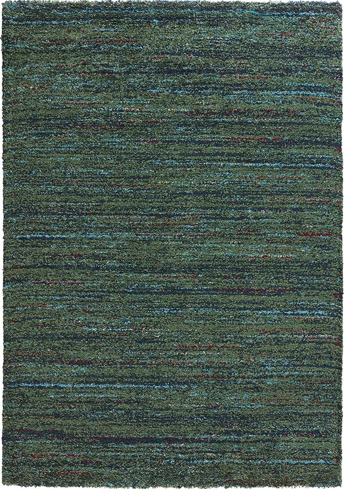 Hochflor Teppich Chic meliert grün 160x230 cm Bild 1
