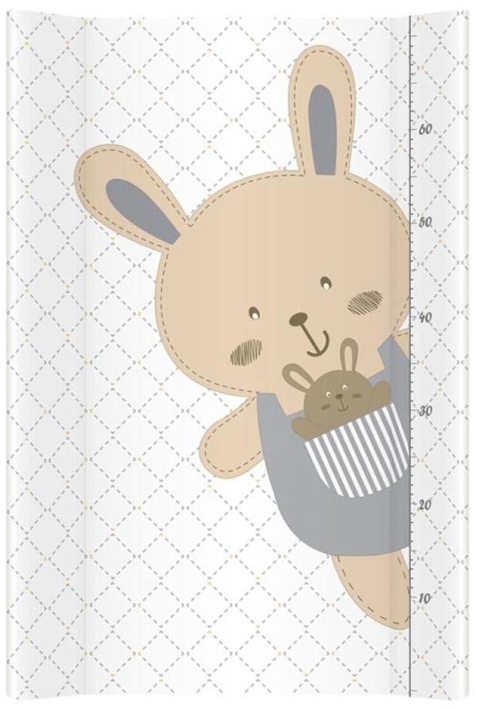 Albero Mio Baby Wickelauflage Wickelmulde Wickelunterlage 50 x 70 cm abwaschbar Wickeltischauflage Wickelaufsatz für Kinderbett Unisex (Lustiges Kaninchen) Bild 1
