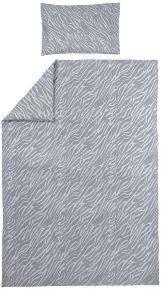 Meyco Zebra Bettbezug Grau 140 x 200 / 220 cm Grau Bild 1