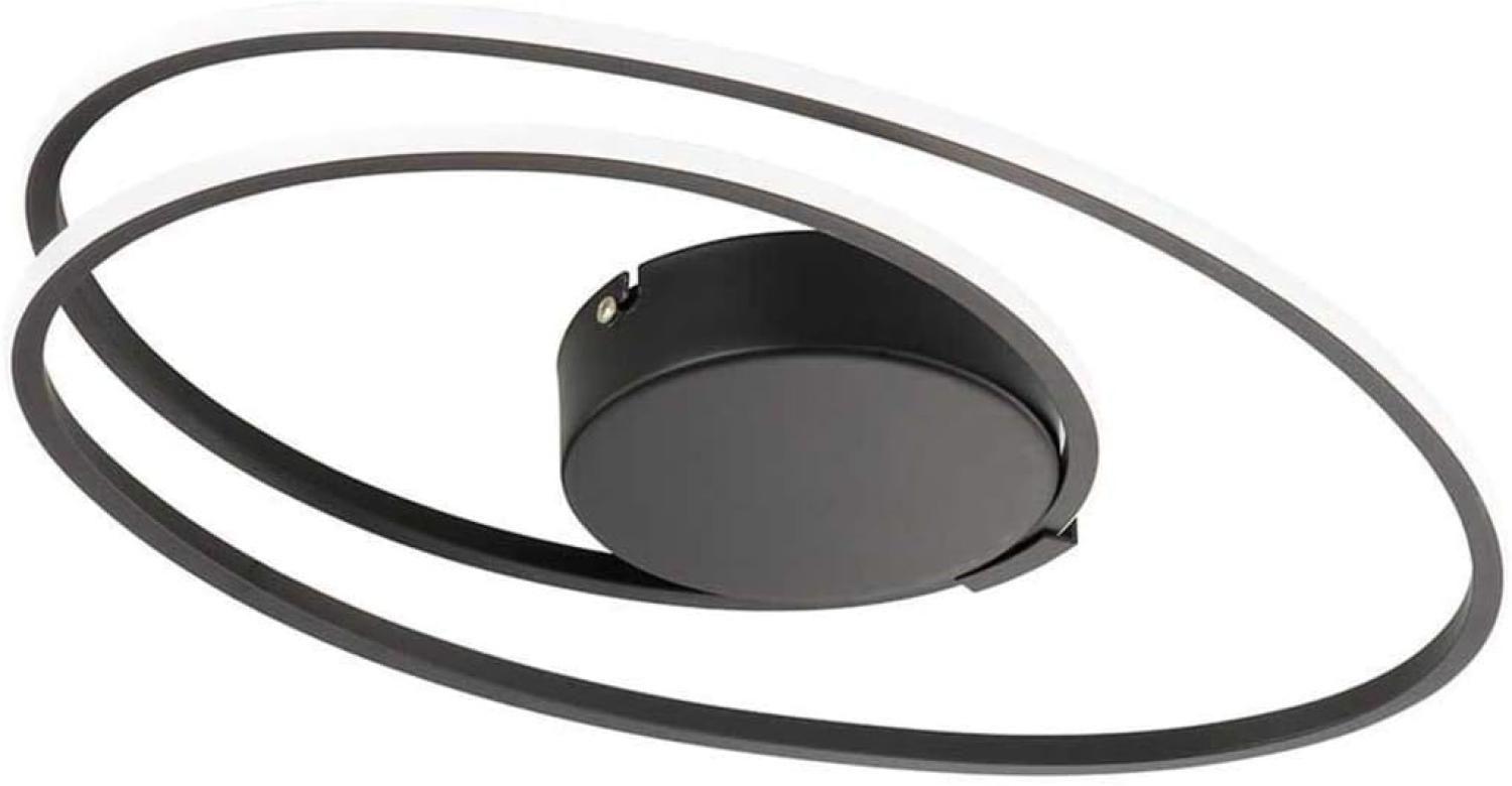 WOFI Nia 762 LED Deckenleuchte schwarz 1500lm mit Stepdimmer 50x30x3,8cm Bild 1