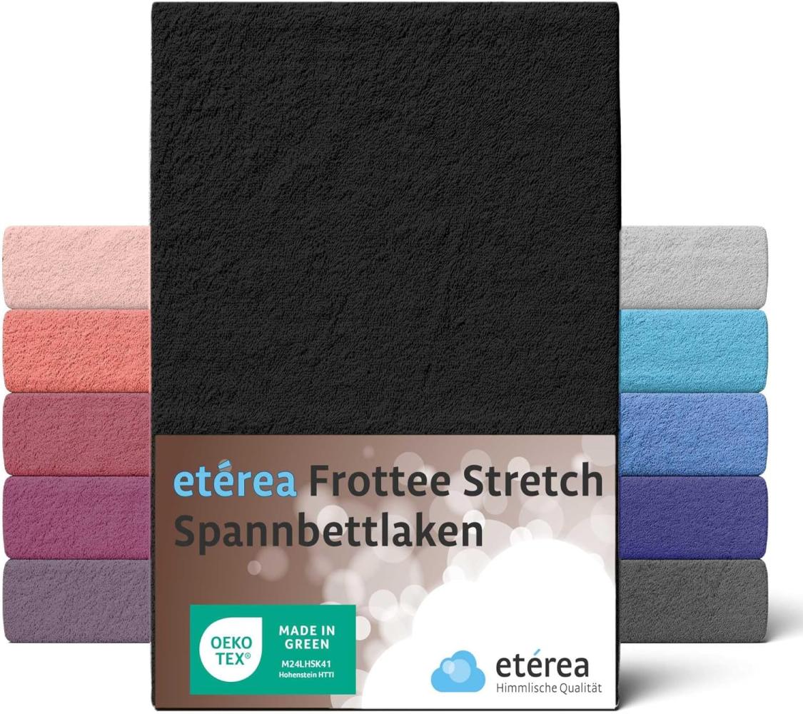 etérea Frottee Spannbettlaken 200x200 - 200x220 cm Schwarz Bild 1