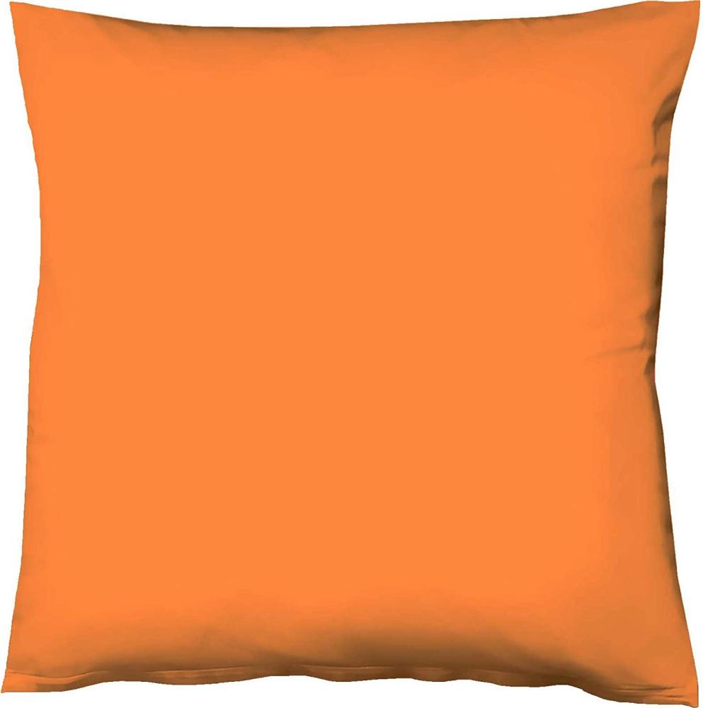 Fleuresse Mako-Satin-Kissenbezug uni colours Farbe orange 2044 50 x 70 cm Bild 1