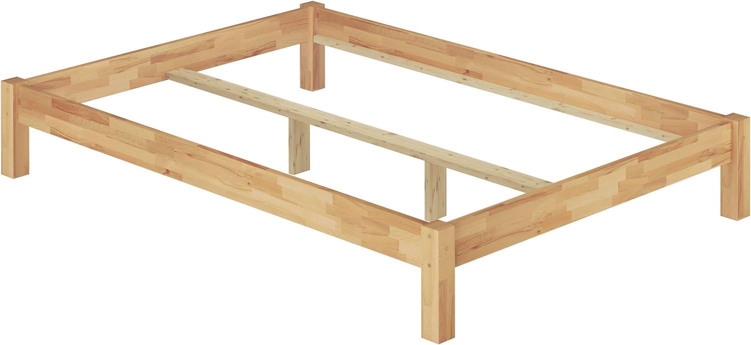 Erst-Holz Doppelbett Futonbett ohne Kopfteil 200x200 Buche Massivholz wählbares Zubehör V-60. 84-20 ohne Zubehör Bild 1