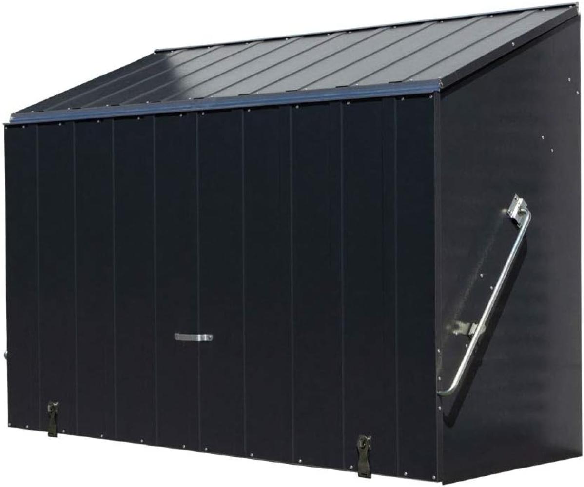 Trimetals Metall Gerätebox, Fahrradbox "Sesam", Aufbewahrungsbox inkl. Boden, anthrazit, 185 x 76 x 139 cm (L x B x H) Bild 1