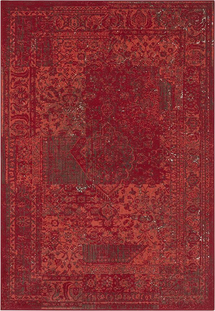 Kurzflor Teppich Plume Rot Braun - 160x230x0,9cm Bild 1
