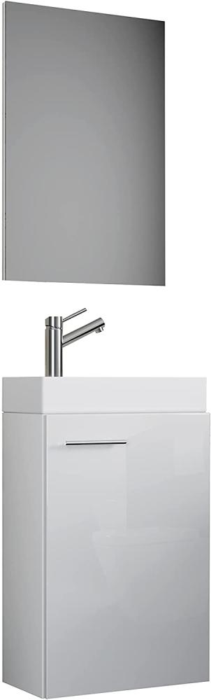 Badmöbel Set Waschbecken Unterschrank Wandspiegel Badezimmermöbel Waschtisch Bild 1