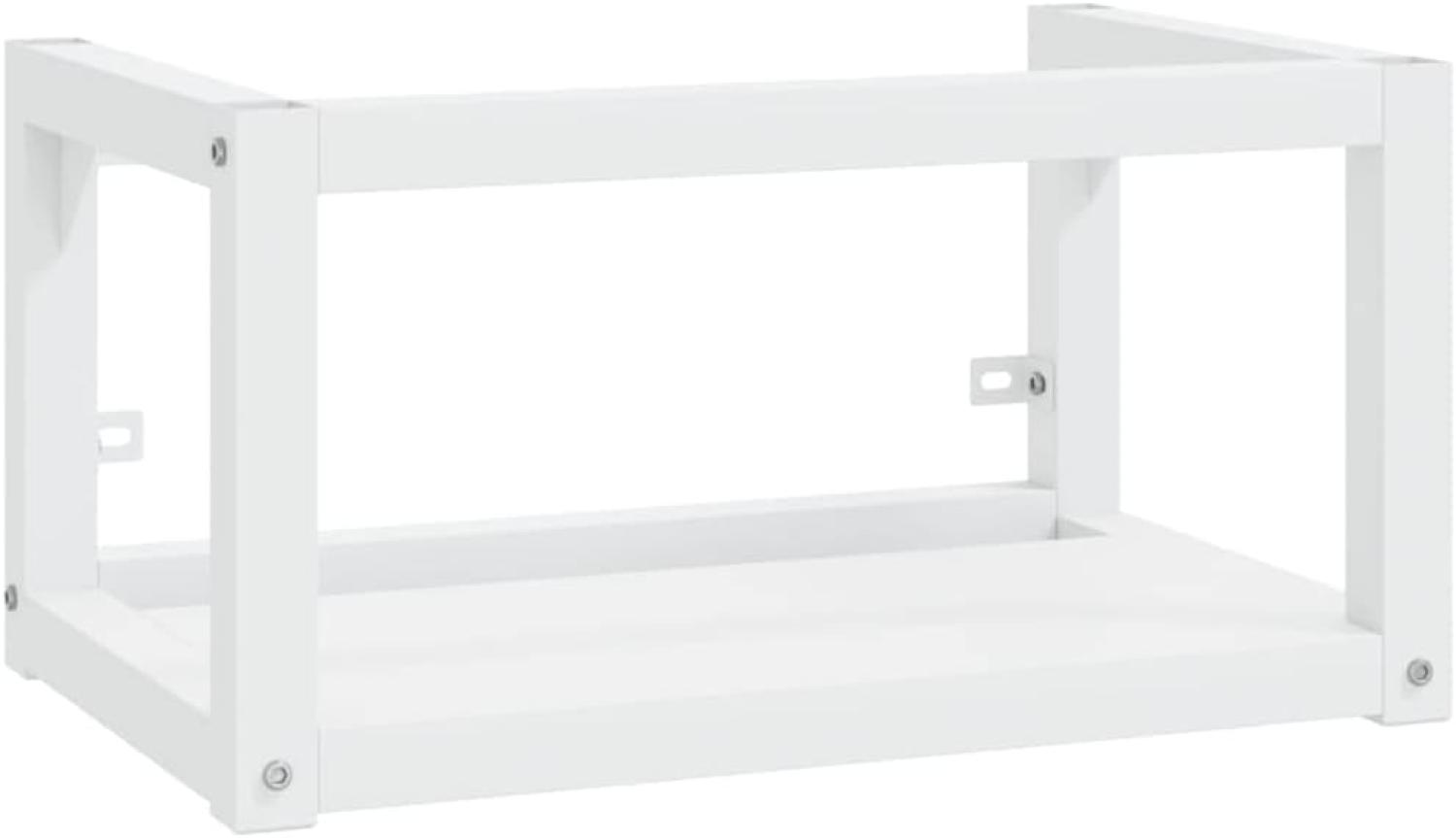 Badezimmer Wand-Waschtischgestell Weiß 59x38x31 cm Eisen Bild 1