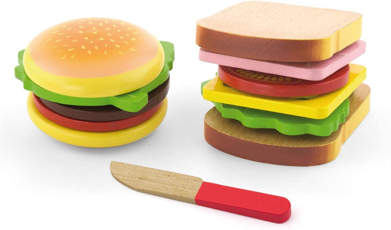 Viga Viga Hamburger and Sandwich Chopping Set Bild 1