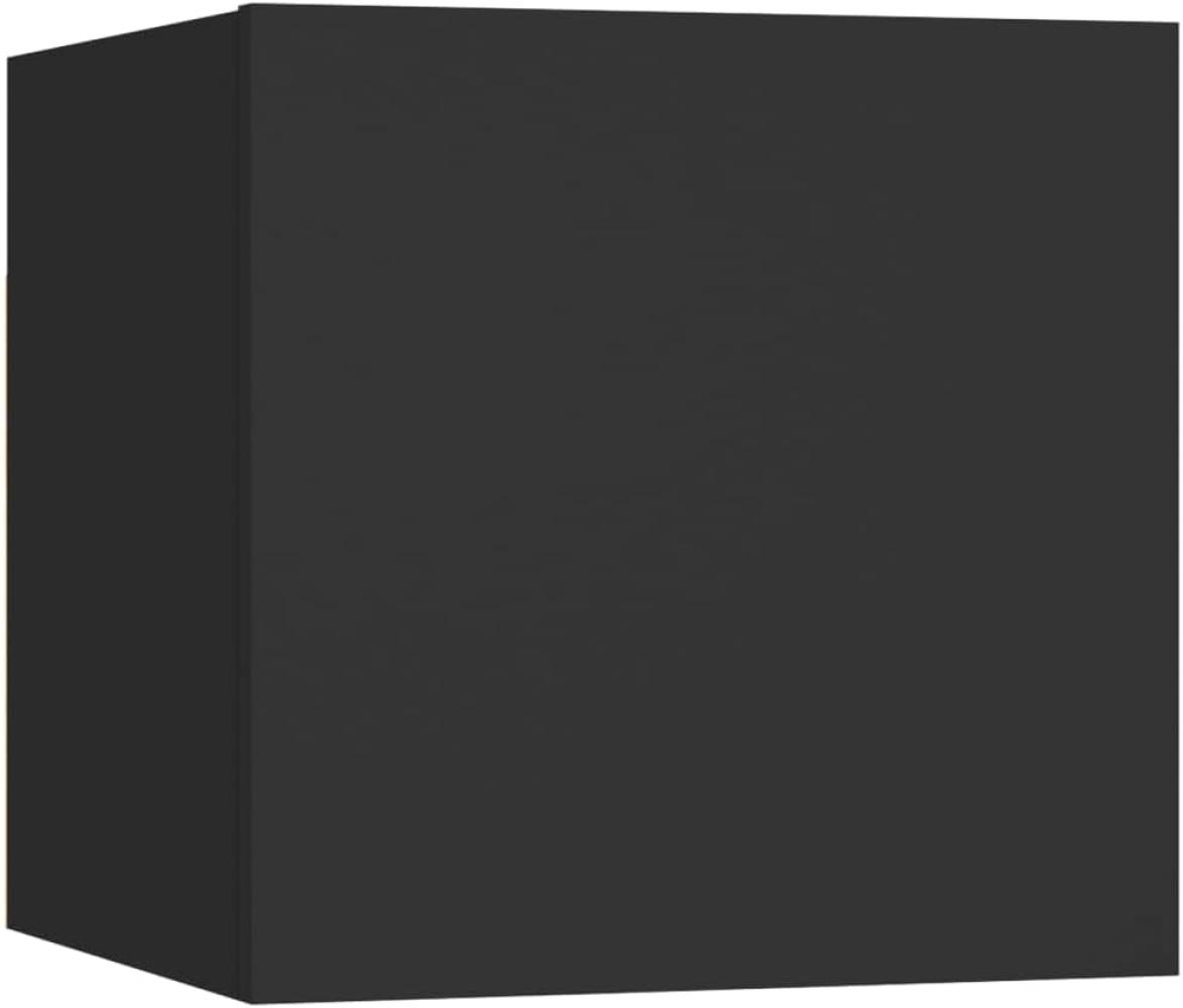 Nachttisch Schwarz 30,5x30x30 cm Holzwerkstoff Bild 1