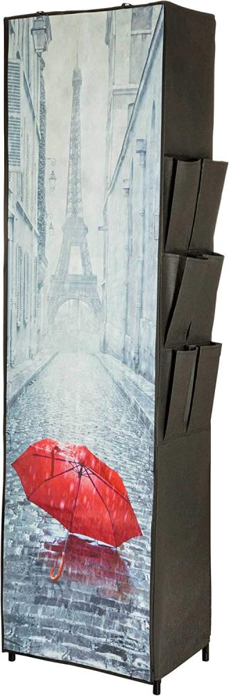 ONVAYA® Schuhschrank aus Stoff | Schwarzes Schuhregal mit Motiv Paris | Stoffschuhschrank für bis zu 12 Paar Schuhe Bild 1